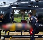 Idoso &eacute; resgatado de helic&oacute;ptero.