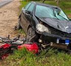 Colis&atilde;o entre uma motocicleta e um carro deixou um homem morto e uma mulher ferida na BR-423.