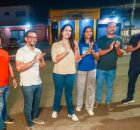 Prefeita Mirella Almeida e aliados vistoriam recapeamento.