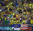 Torcida presente na Arena de Pernambuco no amistoso entre Brasil e Jamaica