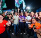 O candidato a deputado estadual Professor Lup&eacute;rcio (PSD) realizou uma caminhada na Avenida Asa Branca, no bairro de Rio Doce.