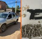 Pol&iacute;cia Militar apreende arma e drogas e recupera ve&iacute;culo roubado durante opera&ccedil;&atilde;o em Olinda.