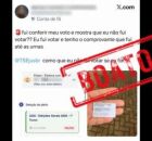Fraude? TSE esclarece mensagem de "Faltou" para eleitores que votaram no primeiro turno.
