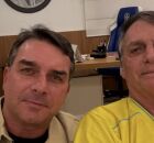 Fl&aacute;vio e Jair Bolsonaro.