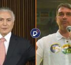Michel Temer e Fl&aacute;vio Bolsonaro.