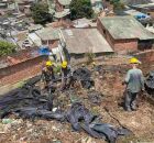 Obras na encosta no bairro de Coqueiral, no Recife.