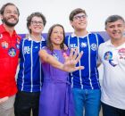 "Fizemos muito, mas ainda temos muitas coisas a fazer", diz Raquel Lyra durante vota&ccedil;&atilde;o em Caruaru.