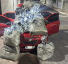 Pol&iacute;cia militar apreende 110 kg de maconha ap&oacute;s suspeito fugir em Flores, no Sert&atilde;o de Pernambuco.