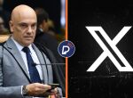 Ministro do STF, Alexandre de Moraes e rede social X. 