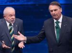Lula e Bolsonaro em debate presidencial.