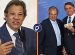Haddad, Paulo Guedes e Bolsonaro.
