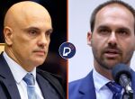 Alexandre de Moraes e Eduardo Bolsonaro.