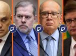 Alexandre de Moraes, Dias Toffoli, Gilmar Mendes e Paulo Gonet. 