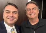 Fl&aacute;vio e Jair Bolsonaro.
