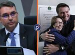 Senador Fl&aacute;vio Bolsonaro e a senadora Tereza Cristina.