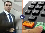 Fl&aacute;vio Bolsonaro e Urna Eletr&ocirc;nica.
