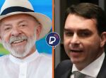 Lula (PT) e Fl&aacute;vio Bolsonaro (PL)