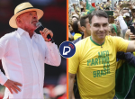 Lula (PT) e Fl&aacute;vio Bolsonaro (PL) em campanhas