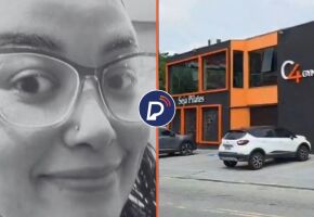 Juliana Faustino Bassetto, de 27 anos, que morreu e academia C4 Gym onde caso ocorreu.
