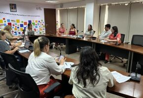 Representantes do Simepe participaram de reuni&atilde;o na SAD. 