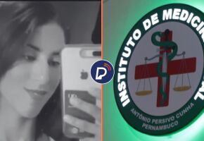 Marcelle Aquila de Souza Fonseca, v&iacute;tima dos tiros e fachada do IML, no Recife.