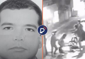 Comiss&aacute;rio da PCPE, F&aacute;bio Fernando Souza da C&acirc;mara, e momento em v&iacute;tima &eacute; morta a tiros.