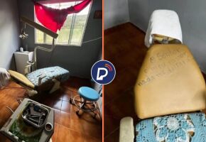 Consult&oacute;rio clandestino onde falso dentista realizava atendimentos.