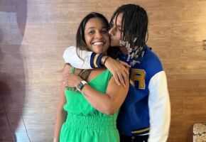 Oruam junto da m&atilde;e, M&aacute;rcia Gama, que tamb&eacute;m &eacute; esposa de Marcinho VP e est&aacute; foragida.