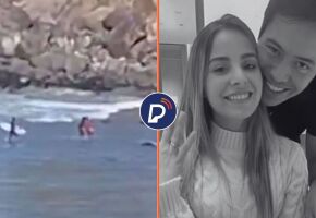 Praia do Meio, em Noronha, onde casal de turistas se afogou.