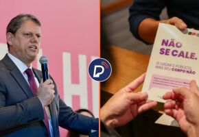 Governador Tarc&iacute;sio de Freitas e panfleto de viol&ecirc;ncia contra a mulher em universidades.