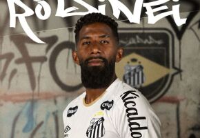 Rodinei assina contrato com o Santos at&eacute; o fim de 2027.