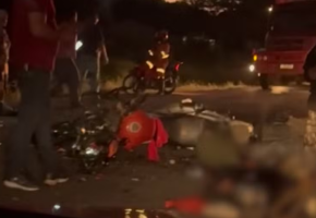 Acidente envolvendo motocicletas acaba com morte de tr&ecirc;s pessoas 