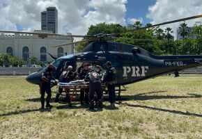 Atendimento de helic&oacute;ptero da PRF a beb&ecirc; de 1 ano e 11 meses 