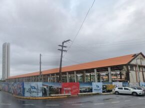 Local onde ser&aacute; feita as obras no Cais de Santa Rita. Foto: Divulga&ccedil;&atilde;o/Street View.