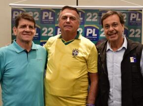 Alcides Cardoso, Bolsonaro e Gilson Machado.