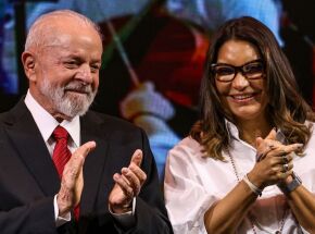 Presidente Lula e a primeira-dama Janja