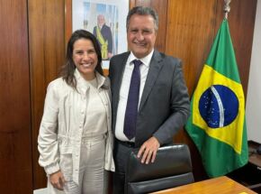 Raquel Lyra e ministro Rui Costa. 