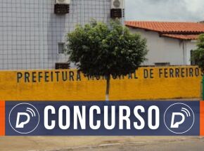 Fachada da Prefeitura de Ferreiros. 