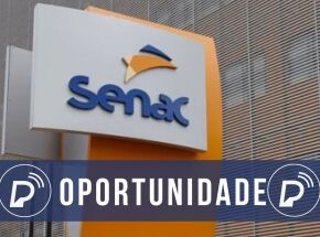 Fachada com nome Senac. 