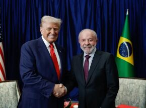 Donald Trump com o Presidente Lula.