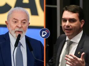 Lula e Fl&aacute;vio Bolsonaro.