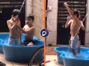 O momento de brincadeira das crian&ccedil;as emocionou muitas pessoas nas redes sociais.