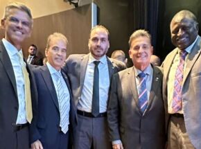 Coronel Alberto Feitosa em reuni&atilde;o do PL em Bras&iacute;lia.