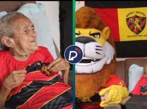 Maria Jos&eacute;, de 119 anos, recebeu uma festa especial do Sport.
