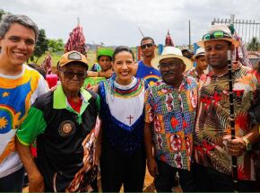 Raquel Lyra participa  Encontro de Maracatus de Baque Solto em Alian&ccedil;a