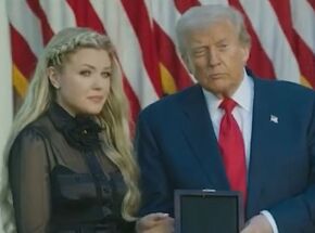 Esposa de Charlie Kirk e Trump.