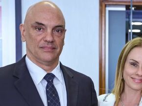Ministro Alexandre de Moraes e esposa, a advogada Viviane Barci, que est&atilde;o no centro do caso do Banco Master.