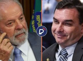 Presidente Lula e senador Fl&aacute;vio Bolsonaro.