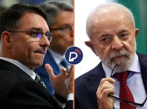 Fl&aacute;vio Bolsonaro e Lula.