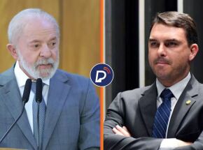 Lula e Fl&aacute;vio Bolsonaro.